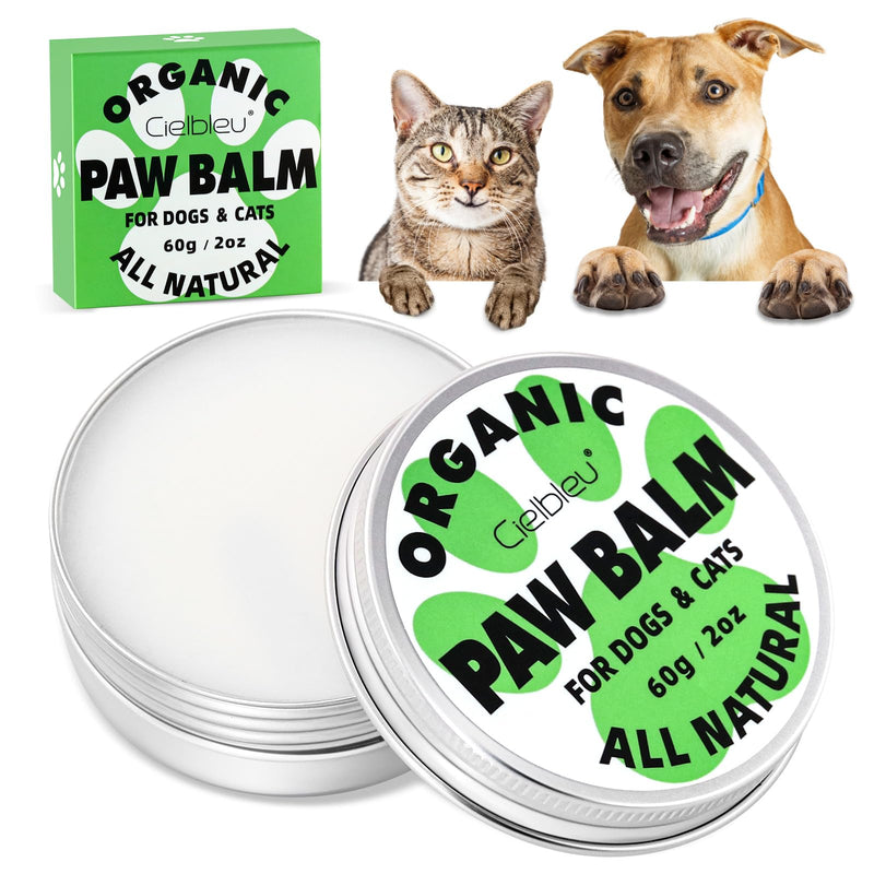 Dog Paw Balm, Paw Soother Moisturizer, Natural Pad Protector for Dogs, Repairs Cracks Noses and Paws, Protection Balm for Dogs Cats - 2 Oz 2 Pack