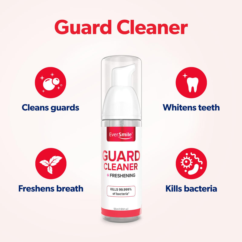 EverSmile Mouth Guard Cleaning Foam – Fresh Mint, 55ml (1 Pack) – for Mouth, Night, Football, Boxing, Sleep, Snoring, Grinding & All Types of Guards – Fights Bad Breath 1.85 Fl Oz (Pack of 1)