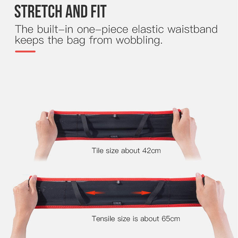 AONIJIE Hydration Belt Running Fanny Pack, with 250ml Soft Water Bottle Flask Phone Holder for Trailing Running Climbing Jogging Cycling Workout Fitness 3 Colors (Black, M/L) Black