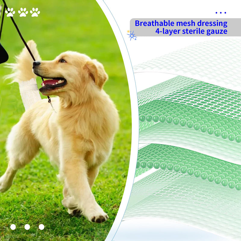 13 Pcs Dog Tail Protector Bandage,Sterile Breathable Vet Wrap Gauze for Dog Tail Cover Guard Wound Care Pet,Liquid Happy Dog Paw Nail Bandage Paw Wounds,Tail Docking Kit Puppies Cats Other Pet Animals - BeesActive Australia