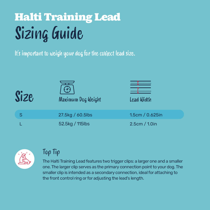 Halti Training Leash - Multifunctional Double-Ended Dog Leash, Ideal for Anti-Pulling Dog Training. Lightweight, Soft & Durable. Suitable for Medium to Large Dogs & Puppies (Size Large, Black, 2m)