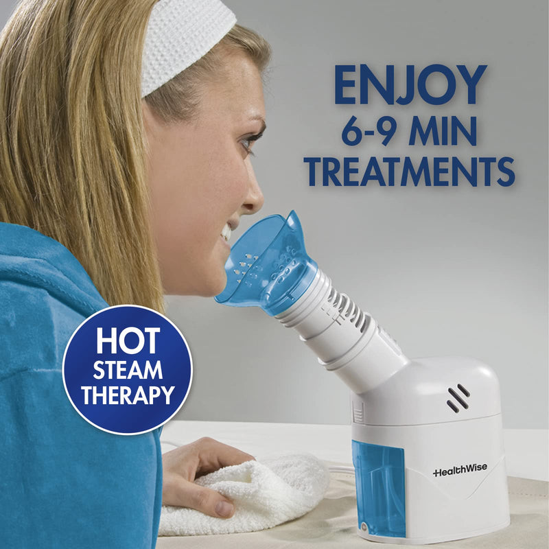 HealthWise Steam Inhaler Respiratory Vapor Therapy | Sinus Pressure, Congestion, Colds & Cough Relief | Facial Steamer, Steam Inhaler, FSA Eligible, Vaporizer or Vocal Steamer | Mask for Cleansing - BeesActive Australia