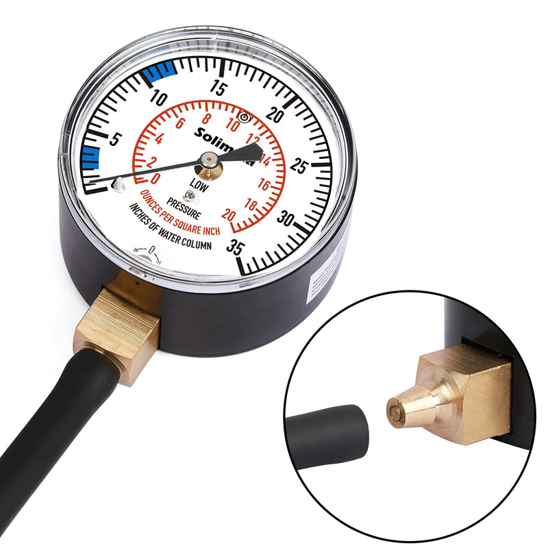 Solimeta Natural Gas or LP Gas Manifold Pressure Test Kit, LP Gas Pressure Tester, Natural Gas Meter, 0-35" W.C - BeesActive Australia