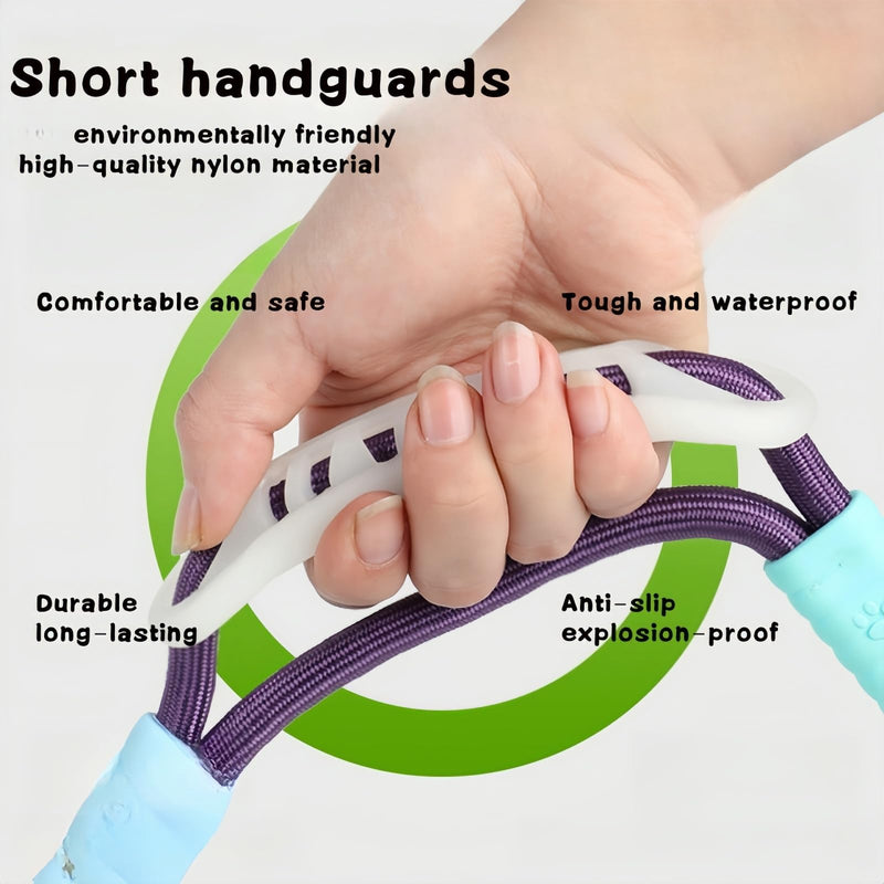 Hands Free Dog Leash Dual Handle, Wearable Leashes for Dog, Padded Waist Belts and Rotating Metal Clip,for Small Medium Large Dogs (18+ lbs) Walking Training Running (Purple Green, 6.5 FT) Purple green - BeesActive Australia