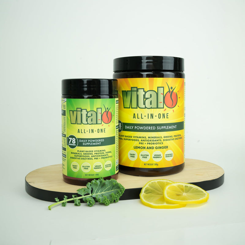 Vital All-in-One Daily Powdered Supplement - Natural Greens Superfood Powder for Energy & Health, Super Greens Powder Drink Mix with Probiotic & Antioxidant Support - 10.58 oz (300 g) | Natural Greens Superfood Powder for Energy & Health, Super Greens ...