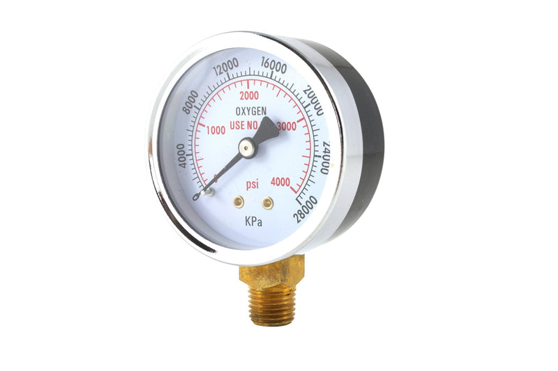 S√úA - Low and High Pressure Gauges for Oxygen Regulator - 2.5 inches (PAIR) 2¬Ω"-High and Low