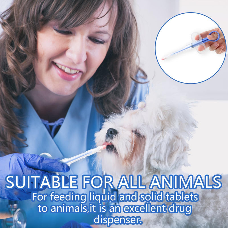 Tablet Feeder, Tablet Dispenser Cat Medication Feeder Syringe, Easy Administration for Cats and Small Dogs, Protects Teeth and Gums, Bleu - BeesActive Australia