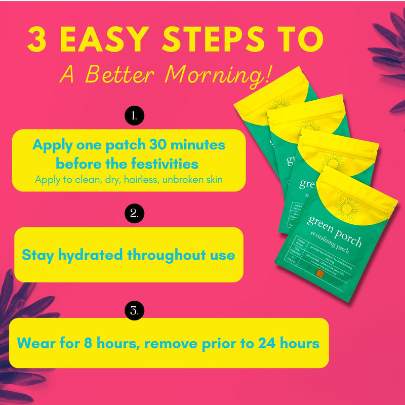 Premium Recovery Patches – Vitamin B12, Magnesium, Vitamin C, Folic Acid & Thiamine – Wellness, Energy Support & Travel – Skin-Friendly & Waterproof – 10 Individual Patches