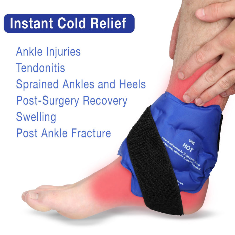Fittest Pro Ankle Ice Pack Wrap for Swelling, Ice Pack for Injuires Reusable Cold Pack Wrap Hot Cold Therapy Ankle Ice Wrap for Sprained Ankles, Achilles Tendonitis