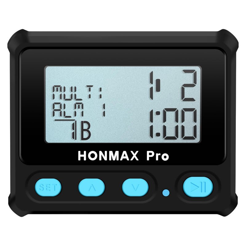 8100 Professional Interval Timer and Stopwatch, Backlight, USB-C Charged, Clock -Black Black - BeesActive Australia