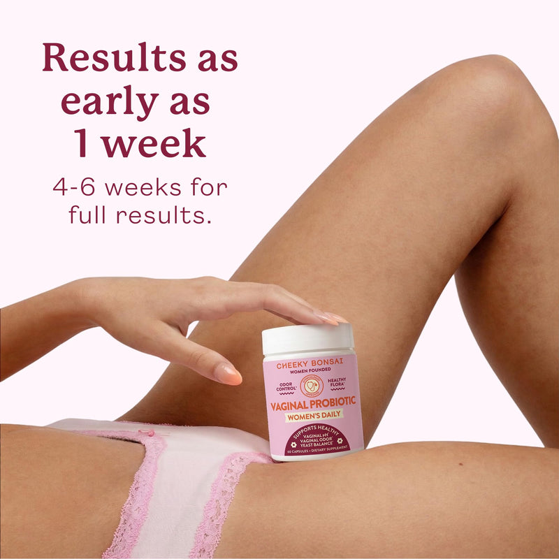 Cheeky Bonsai Vaginal Probiotic, 20 Billion CFU, 8 Strains, 60 Capsules | Supports Healthy pH & Yeast Balance, Lactobacillus Blend, Women's Daily Probiotic, Packaging May Vary