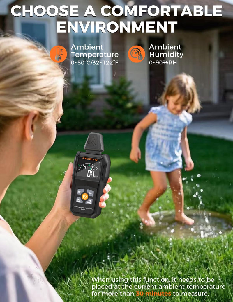 EMF Meter Radiation Detector, ET01Pro EMF Detector, 5-in-1 Electromagnetic Field & Radio Frequency Detector for Home Use & Office EMF Inspections,Ghost Hunting Equipment - BeesActive Australia