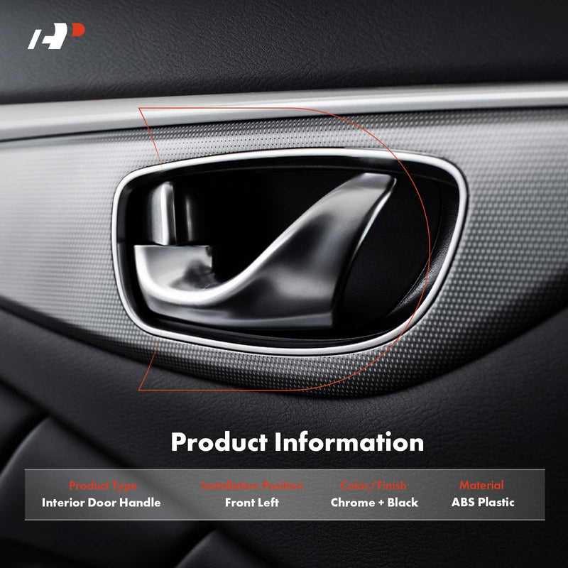A-Premium Front Left Driver Side Interior Door Handle Compatible with Jeep MK Series Compass, Patriot, 2009-2017, Chrome, Replace# 1KT55SZ0AA - BeesActive Australia