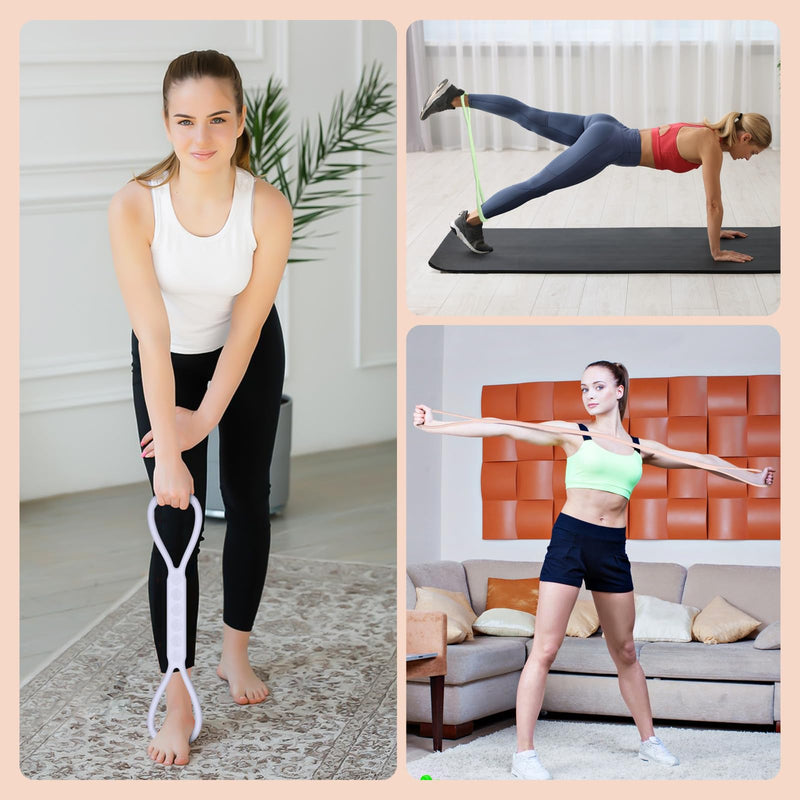 2025 Upgraded Figure 8 Resistance Band for Physical Therapy, Shoulder Back Arm Exercise Bands, 3 Resistance Levels for 15 25 35 Lb for Adult Elderly Kids
