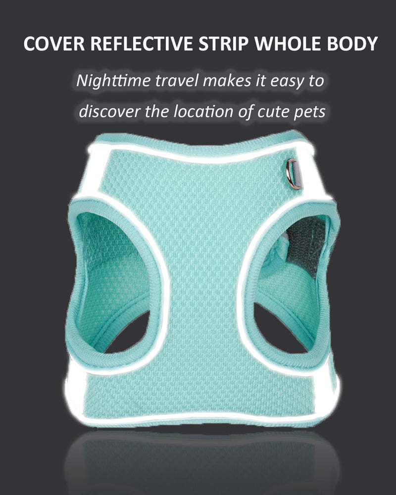 Dog Harness for Small Medium Large Dogs No Pull, Puppy Harness and Leash Set, Puppy Harness for Small Dogs, Step in Harness for Small Dogs, Small Dog Harness, mesh Dog Harness. (Pink, XS) Pink - BeesActive Australia