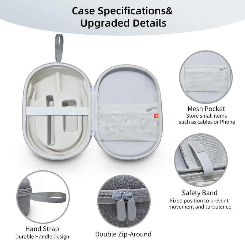 Travel Carrying Case Compatible with Vision Pro,Built-in Larger Storage,Shockproof Anti-Scratch Dual-Layer Oxford Protective Portable Case - BeesActive Australia