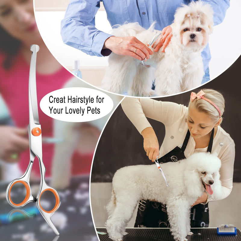 Dog scissors with round safety tip, 7.3'' dog grooming scissors made of stainless steel for dogs, cats - BeesActive Australia