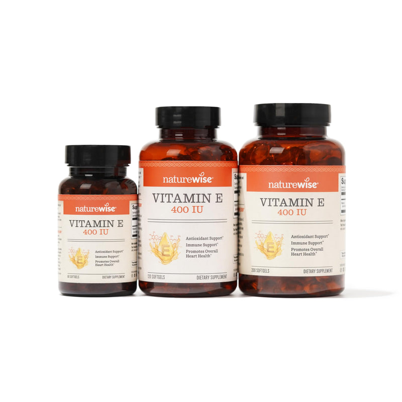 NatureWise Vitamin E 400 IU Softgels (180mg DL-Alpha) - Dairy Free, Gluten Free and Soy Free Antioxidant-Rich Dietary Supplement for Skin, Heart, and Immune Health Support - 2-Month Supply, 60 Count 60 Count (Pack of 1) - BeesActive Australia
