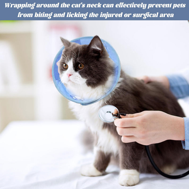 Cat Neck Brace, Adjustable Neck Brace Cat Collar, Recovery Collar, Soft Collar Cone After Surgery and Injuries for Puppies, Dogs and Cats (Blue, S) - BeesActive Australia