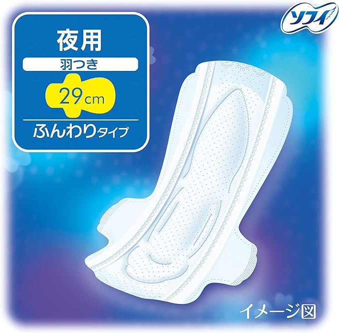 Sophy Body Fit Super Night Guard with Wings for Night, 11.4 inches (29 cm), 36 Sheets (9 Sheets x 4 Pieces) (Sanitary Supplies Napkins) - BeesActive Australia