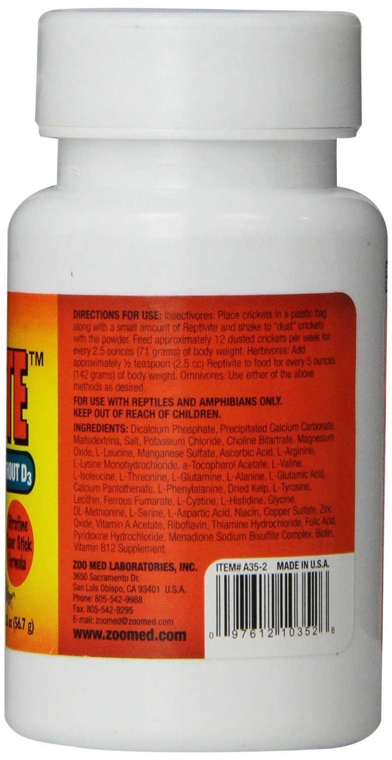 ZooMed Reptivite without vitamin D3, 57g, dietary supplement vitamins for reptiles - BeesActive Australia