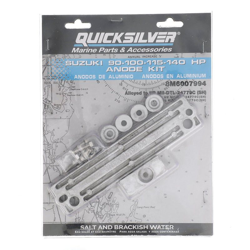 Quicksilver 8M6007994 Aluminum Anode Kit for Suzuki 90-140hp Outboards - BeesActive Australia