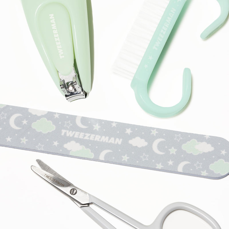 Tweezerman Baby Manicure Kit Includes Nail Clipper, Grooming Brush, Nail Trimming Scissors, and Nail File - BeesActive Australia