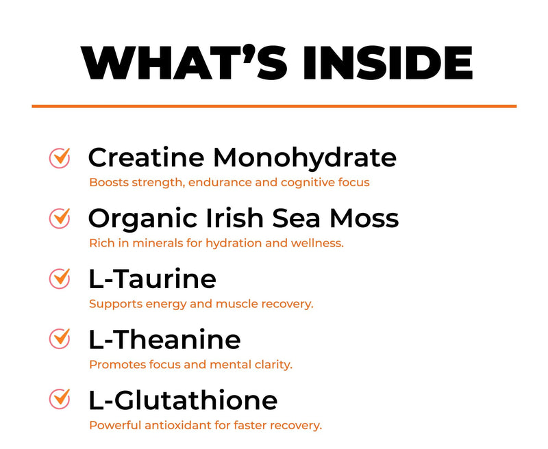 TruSpan Creatine Monohydrate Powder Packets for Men Women, Sugar Free 30ct | 5g micronized creatine monohydrate with amino acids and vitamins, muscle recovery and energy support, sugar free, daily use Orange Splash