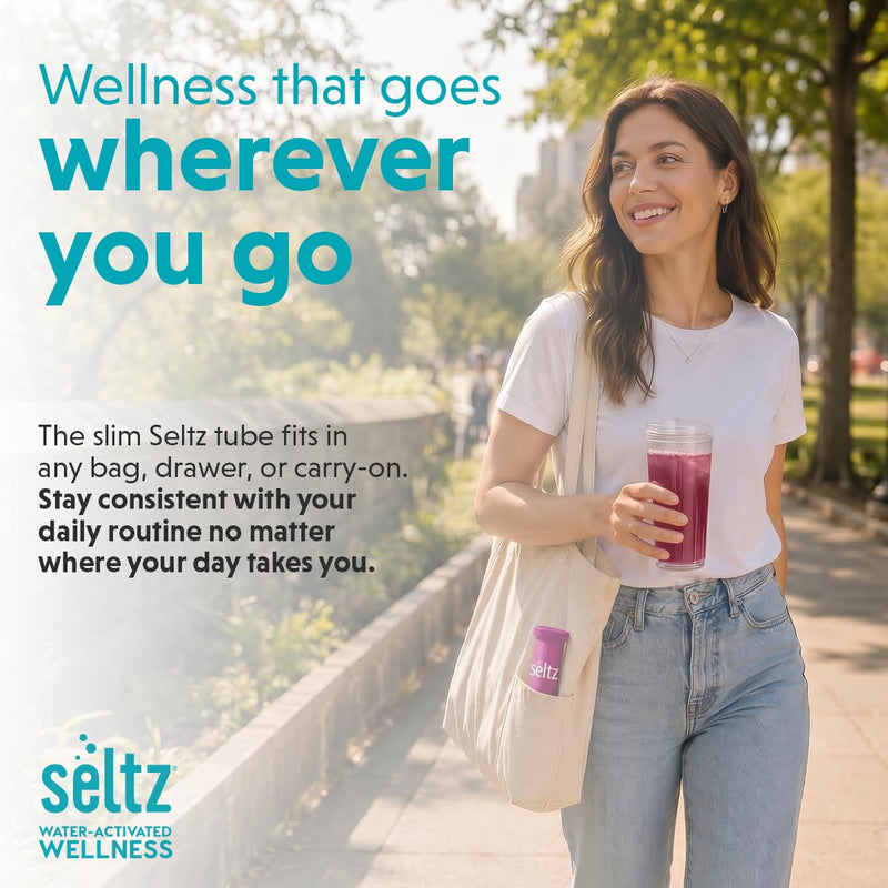 Seltz Mood Support Drink Tablets, Effervescent L-Tryptophan with B Vitamins | Fast Absorption, Easy to Use, Mood Energy Support, No Sugar Added, Drop Fizz and Drink, Supports Hydration, 20 Tablets 1 Pack 20 tablet (Pack of 1)