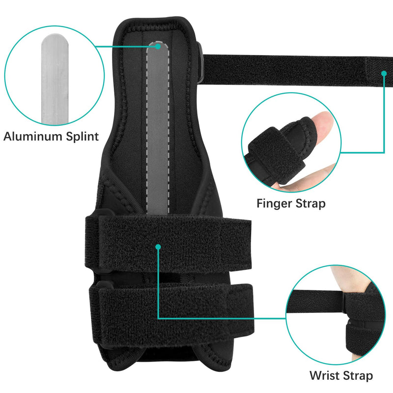 Pinky Finger Splints, Trigger Finger Splints for Little Finger, Pinky Support Brace for Right & Left Hand, Wrist and Pinky Fracture Finger Stabilizer for Arthritis, Injury, Tendonitis, Broken