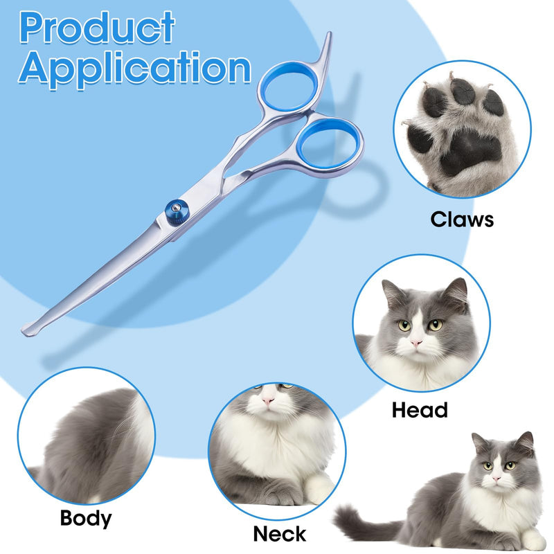Pet Scissors Stainless Steel with Round Safety Tip Professional Hairdressing Scissors for Cutting Dog and Cat Hair - BeesActive Australia