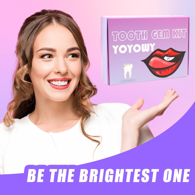 Tooth Gem Kit,Teeth Jewelry Kit with Glue and Light,Tooth Gems Kit for Teeth,Professional DIY Tooth Gem Kit,Fashionable Crystal for Teeth Sweet Smile Gems - BeesActive Australia