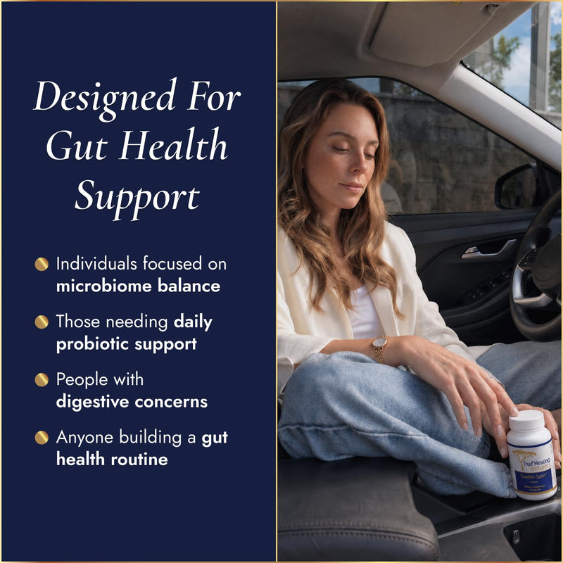 True Healing Naturals - TrueBio-Spore - Probiotic Supplement - Resilient and Powerful with 50 Billion CFU of Probiotic - 30 Capsules