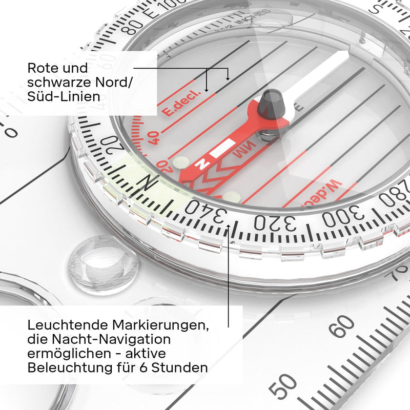 Silva Expedition 4 Rotatable Compass - 1:25k, 1:40k, 1:50k Scales - Advanced Navigation for Professionals - Hiking Compass - BeesActive Australia