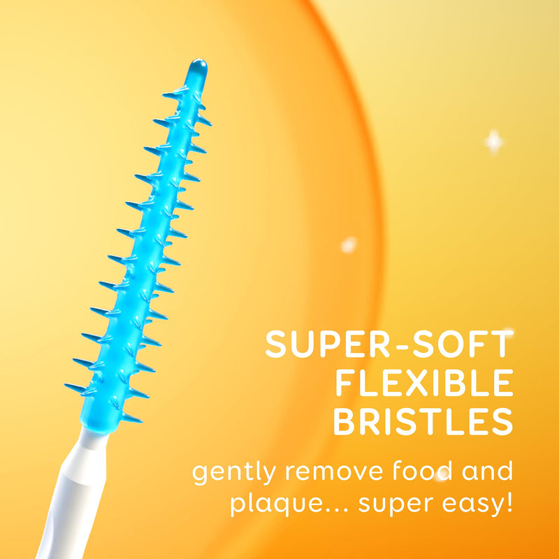 Grin Softstx, Gentle Dental Picks, 90 Count, Soft Flexible Bristles, Textured Plaque Removing Toothpick, Minty Flavor, for Between Teeth, Refillable Hygienic Case, for Braces, Bridges, and Implants 90 Count (Pack of 1) - BeesActive Australia