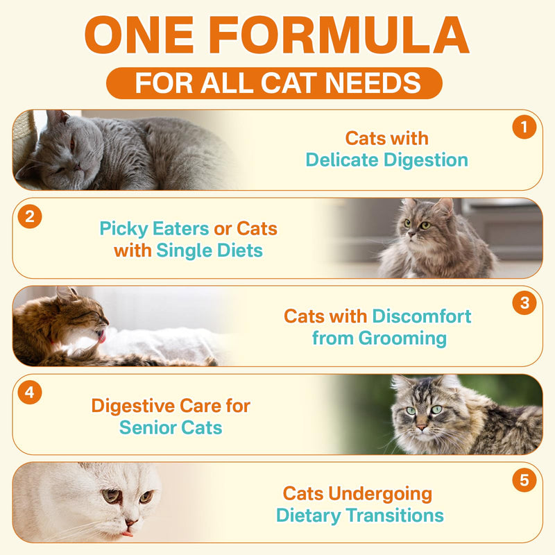 Cat Probiotics + Multivitamin– 500 Chews Crunchy & Creamy Cheese Core with 8-in-1 Support for Immune - Skin & Coat, Digestion, Heart, Bone, and Brain Health for All Cats