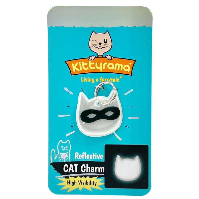 Kittyrama Reflective Cat Tag. Security cat tag. Lightweight, highly visible, waterproof. Fits all reflective cat collars. Other styles available Silver Ninja - BeesActive Australia