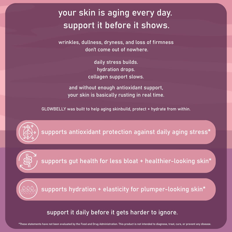 Sunrae Glowbelly Beauty Supplement with Sea Moss, Astaxanthin, Moringa, & Vitamin C for Glowing Skin, Hydration, Healthy Aging & Gut Health – 90 Capsules
