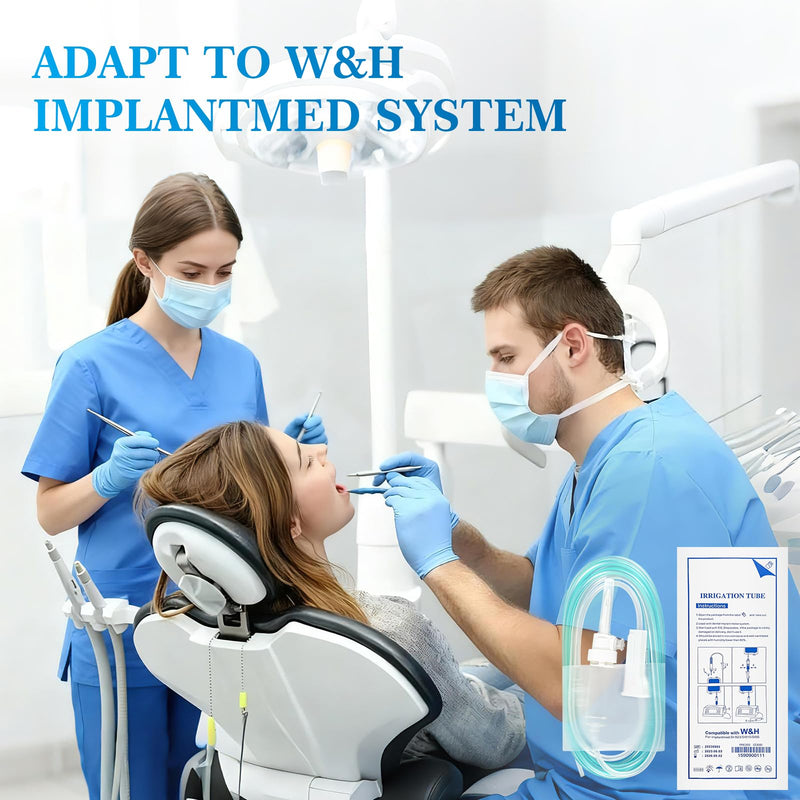 Dental Disposable Irrigation Tubes for W&H Implant Motor Systems, Irrigation Cooling Tubes - Sterile Packaged Tubing Pack of 10 W&H（10PCS)