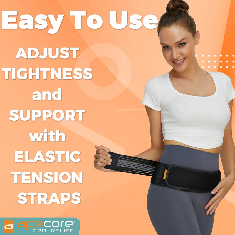 Sacroiliac SI Joint Hip Belt for Women and Men That Alleviates Sciatic, Pelvic, Lower Back, Leg and Sacral Nerve Pain Caused by Si Joint Dysfunction. Si Belt Hip Brace Support (Regular) Grey REGULAR (Hip Size 32”-47” inch) - BeesActive Australia