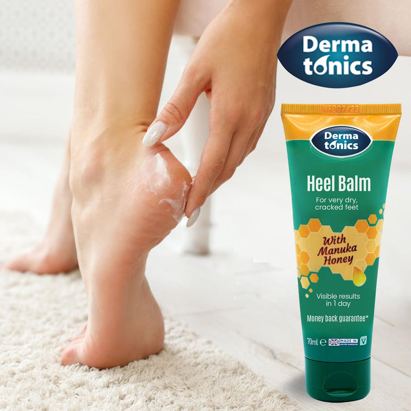 Dermatonics Foot Cream for Dry Cracked Heels - 25% Urea with Manuka Honey, Intensive Moisturizing Heel Treatment, Callus Remover, Exfoliating Care for Rough Feet Elbows Hands - Skin Repair, 2.37 oz 2.37 Fl Oz (Pack of 1)