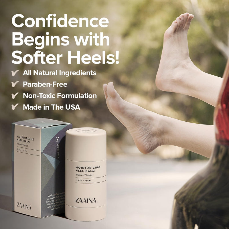 ZAAINA Intensive Heel Balm Stick - Miracle Foot Repair Cream for Calluses and Dry Feet, Moisturizing Foot Balm for Cracked Feet, Elbows, Knees, Heel Softener for Dry Cracked Heels - 2.5 oz Tube 1