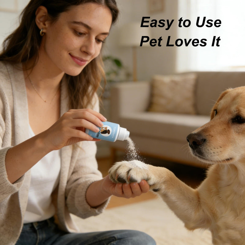 Dog Paw Balm Powder, Yeast Infection Treatment for Dogs, Paw Cleaner for Dogs & Cats, Prevent Cracked Pads and Toes