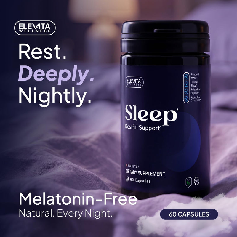 Sleep Supplement Capsules with Ashwagandha, L-Theanine & B Vitamins | Supports Natural Sleep | 60 Capsules