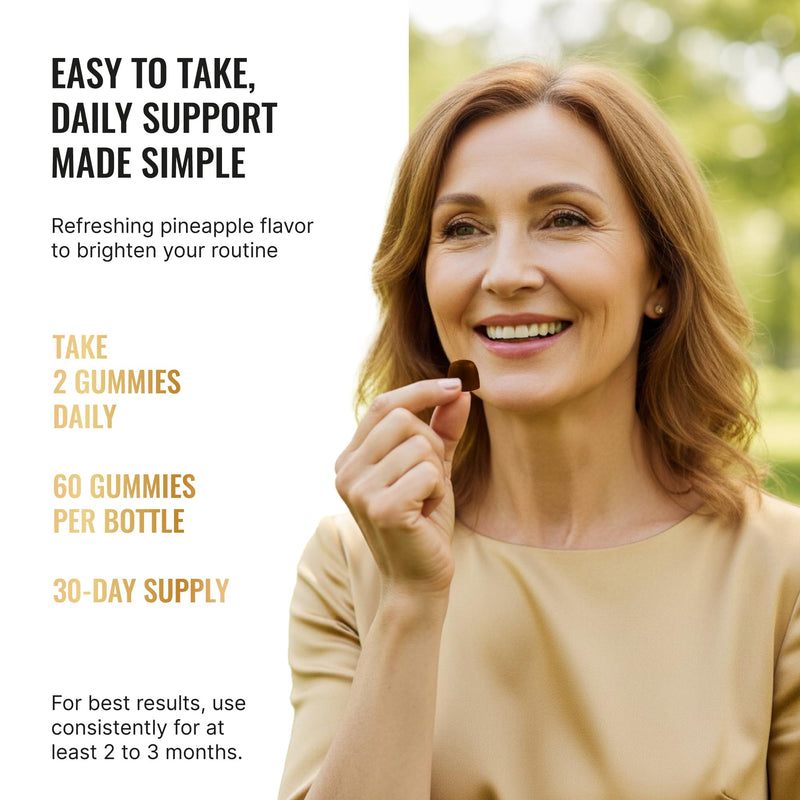 Perimenopause Support Gummies for Women - Menopause Relief Estrogen & Hormone Balance Supplement with Black Cohosh Chasteberry Vitamins D3 B6 for Hot Flashes Night Sweats & Mood Swings 60 Count (Pack of 1)
