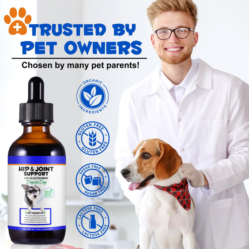 Dog Joint Aid & Relief Supplement - w/Chondroitin and Glucosamine HCl - Reliving Joint Pain & Reducing inflammation for Senior Dogs, Active Adults, or Puppies