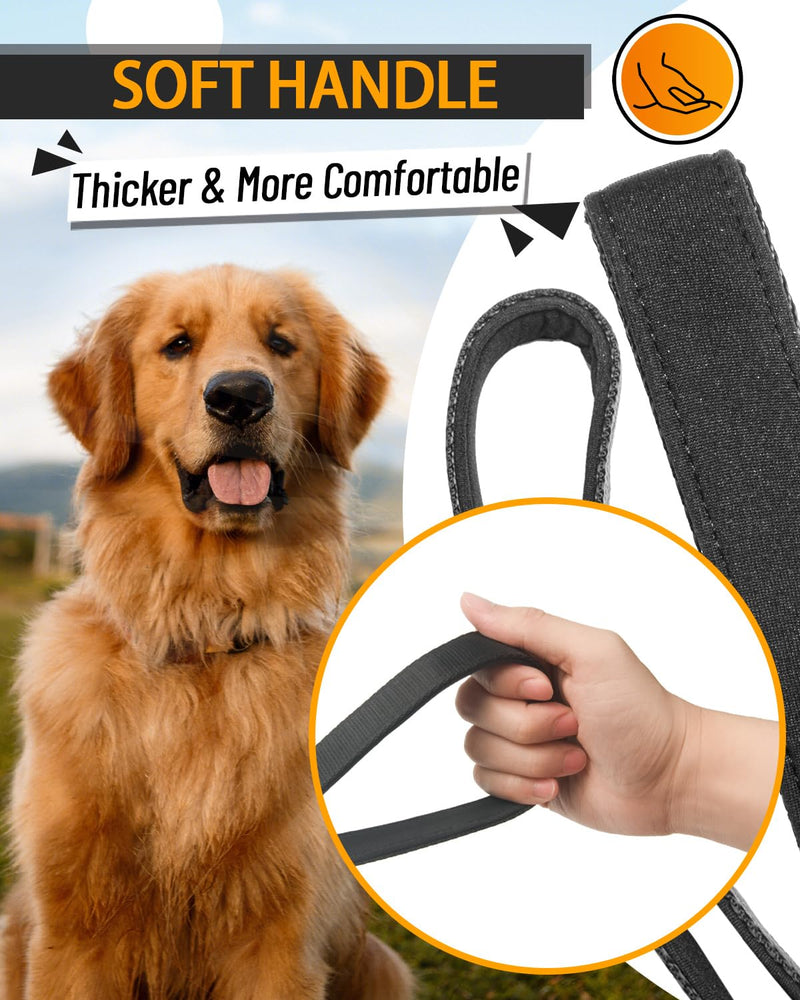 Looxmeer drag leash for dogs, 3m 5m 7m 10m 15m 20m 25m 30m robust dog leash training leash with storage bag, hand strap and D-carabiner black - BeesActive Australia