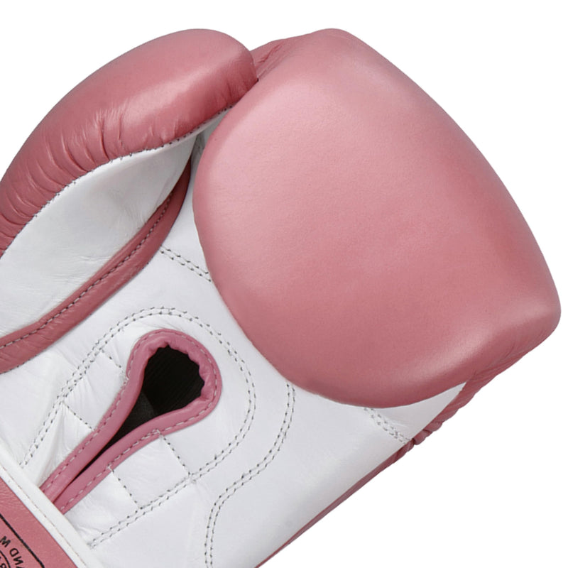 Boxing Gloves – Genuine & Synthetic Leather 10, 12, 14 y 16 Oz (Pink, 12 oz, Genuine Leather)