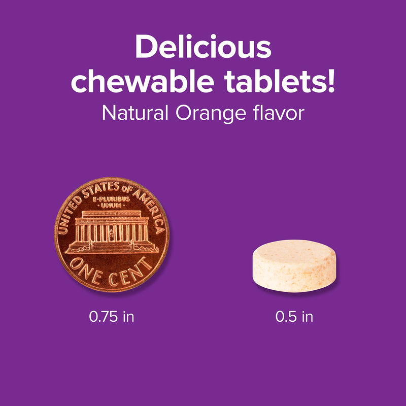 Webber Naturals Chewable Vitamin C 1000mg + D, Orange Flavor, 200 Tablets | With Vitamin D3 1000IU per Serving, Supports Bones, Teeth & Immune Health, Non-GMO, Dairy & Gluten Free