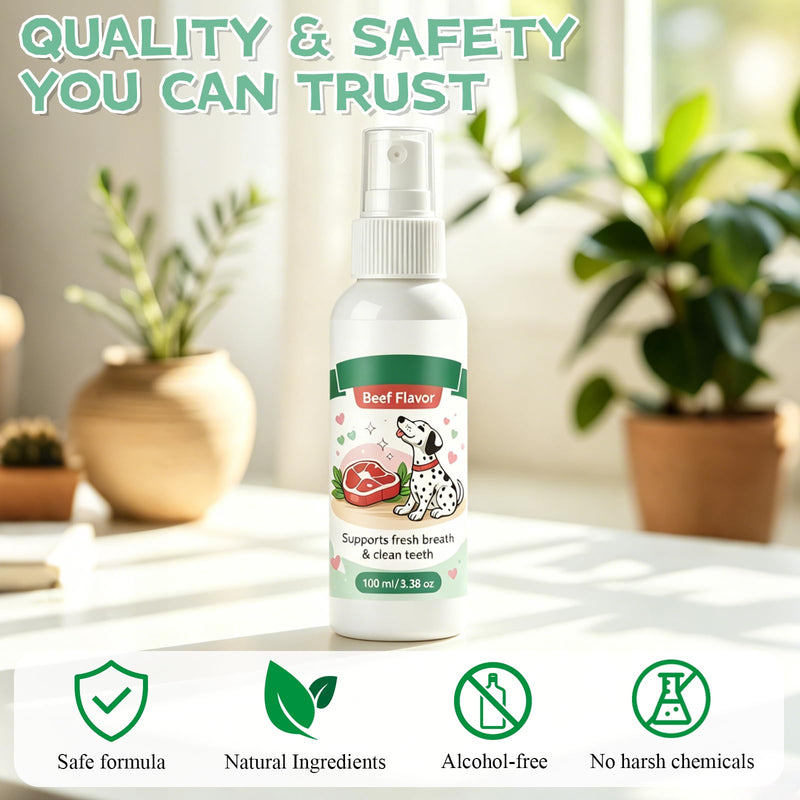 2Pcs Dog Dental Care Spray,Dentaclean Spray for Dogs,Dental Formula Water Additive for Dogs,Fresh Breath & Teeth Care for Your Pet